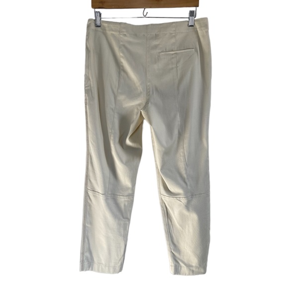 Theory Treeca Pant In Cotton Twill Ecru - Picture 8 of 13
